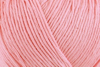 DMC Natura Just Cotton fingering weight yarn, ideal for detailed amigurumi and breathable summer garments, shown in a 50g ball. Gerbera pink colour