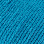 DMC Natura Just Cotton fingering weight yarn, ideal for detailed amigurumi and breathable summer garments, shown in a 50g ball in Prussian Blue colour