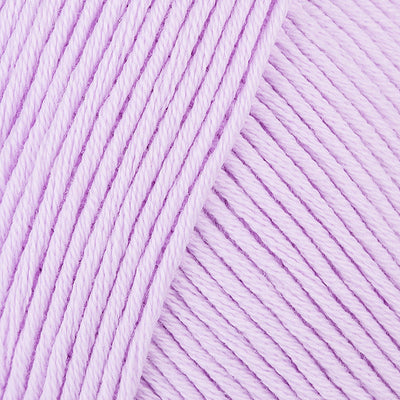 Close-up of DMC Natura Just Cotton yarn, showcasing the natural, unmercerized texture and smooth finish for delicate knitting and crochet in rose soraya colour