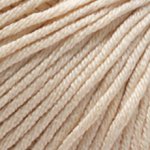 DMC Natura Just Cotton fingering weight yarn, ideal for detailed amigurumi and breathable summer garments, shown in a 50g ball in Beige colour