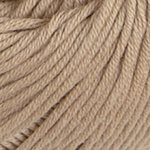 A skein of DMC Natura Just Cotton yarn in fingering weight, showing the soft matte 100% cotton fiber and multi-ply twist in canelle brown colour