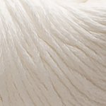 DMC Natura Just Cotton fingering weight yarn, ideal for detailed amigurumi and breathable summer garments, shown in a 50g ball in white colour