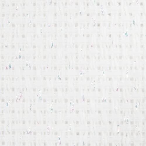 High-quality 14-count Aida cloth for cross-stitch and embroidery. The image features a close-up of the distinct, even-weave squares that make counting stitches simple and precise. The fabric is shown with a professional, firm finish, ideal for all needlework projects