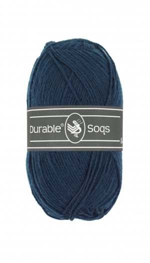 Durable Soqs premium wool blend yarn in a fingering weight, ideal for reinforced heels and toes in hand-knitted socks and everyday accessories in navy colour