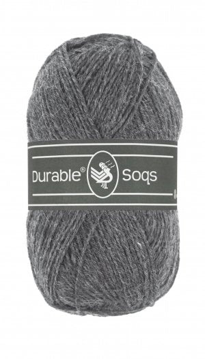 A vibrant skein of Durable Soqs yarn, highlighting the rich, solid color and soft-yet-sturdy finish of this versatile Dutch-brand sock yarn in Marble