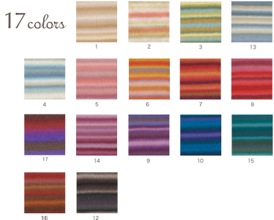Hamanaka Alpaca Extra Wool, Baby Alpaca Yarn, Japanese Fingering Weight Yarn, collour chart, Softest alpaca yarn for lace crochet, Japanese wool for sensitive skin, Hamanaka Alpaca Extra color changes