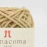 A 40g ball of Hamanaka COMA COMA jute yarn made in Japan, featuring a sturdy, natural fiber texture ideal for crocheting bags and baskets in Beige Colour