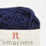 Vibrant Hamanaka COMA COMA jute yarn in a 40g skein, perfect for creating structured summer accessories like hats, coasters, and market bags in navy blue colour