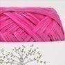 Official Hamanaka Eco Andaria label highlighting the 100% Rayon composition and 40g weight in shocking pink colour