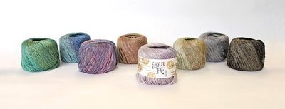 Hamanaka Genji Monogatari color-changing yarn from Japan; a 25g ball of light fingering weight yarn with 92m for artistic crochet and knitting."