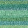 Hamanaka Genji Monogatari color-changing yarn from Japan in Green Tone; a 25g ball of light fingering weight yarn with 92m for artistic crochet and knitting."