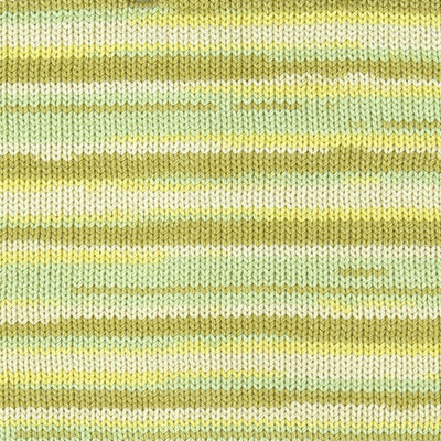 Close-up of Hamanaka Wash Cotton Gradation, featuring a soft matte texture and a variegated colorway that shifts seamlessly between complementary shades.
