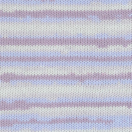 A 40g ball of Hamanaka Wash Cotton Gradation yarn. The image captures the subtle, elegant color shifts within the strand, showing the transition between harmonious shades. The yarn has a slightly lustrous, high-definition twist, highlighting its premium Japanese quality and soft-yet-structured texture.