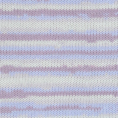A 40g ball of Hamanaka Wash Cotton Gradation yarn. The image captures the subtle, elegant color shifts within the strand, showing the transition between harmonious shades. The yarn has a slightly lustrous, high-definition twist, highlighting its premium Japanese quality and soft-yet-structured texture.