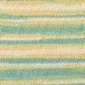 Close-up of Hamanaka Wash Cotton Gradation, featuring a soft matte texture and a variegated colorway that shifts seamlessly between complementary shades; Shades of yellow and green