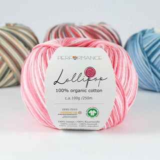 "SALE" Lollipop 100% Organic Cotton Yarn (100g) – Sensational Multi-Color Printed Yarn - Col. 2002