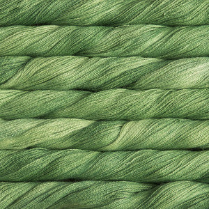 Hand-Dyed Lace Weight Yarn, Luxury Silk Knitting Fiber, Malabrigo Singapore.
A 50g skein of Malabrigo Silpaca yarn, showcasing its signature hand-dyed variegation and the luminous sheen of the silk-alpaca blend in sapphire green