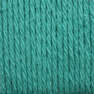 A skein of Lily Sugar N' Cream 100% cotton yarn in sea breeze color. The texture is soft yet sturdy, showing the natural matte finish of the cotton fibers. The packaging clearly displays the Lily brand logo and weight options, ideal for durable kitchen and bathroom DIY projects