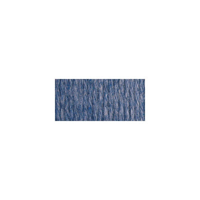 "A skein of Lily Sugar N' Cream 100% cotton yarn in a blue jean color. The texture is soft yet sturdy, showing the natural matte finish of the cotton fibers. The packaging clearly displays the Lily brand logo and weight options, ideal for durable kitchen and bathroom DIY projects."
