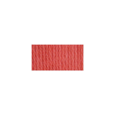 A skein of Lily Sugar N' Cream 100% cotton yarn in tangerine color. The texture is soft yet sturdy, showing the natural matte finish of the cotton fibers. The packaging clearly displays the Lily brand logo and weight options, ideal for durable kitchen and bathroom DIY projects.