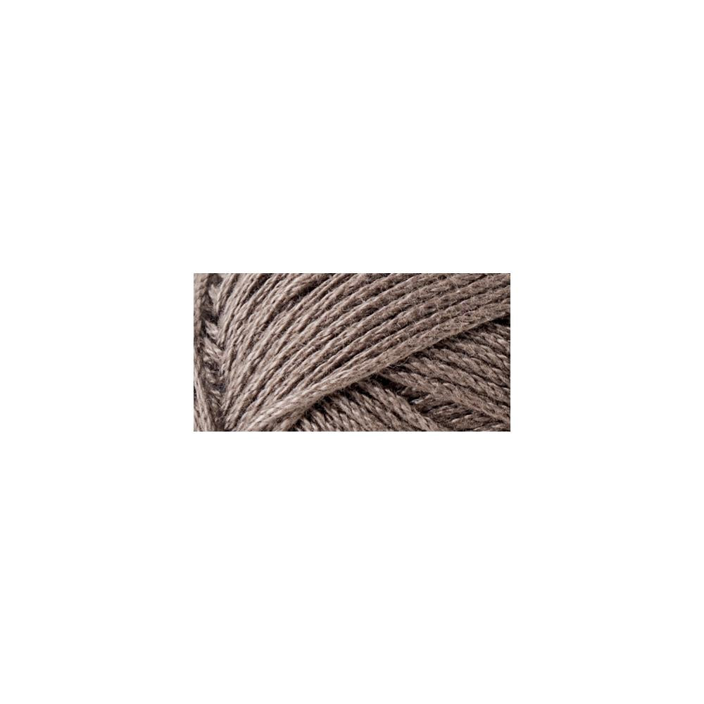 Lion Brand 24/7 Cotton! Premium mercerized strength. Breathable, vivid, and boutique-ready. The "mechanical necessity" for your hardest-working art  in "Cafe Au Lait" Brown Colour