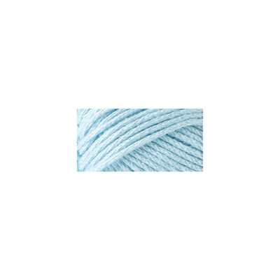 Durable Lion Brand 24/7 Cotton yarn in a worsted weight, ideal for structured projects like market bags, home decor, and garments in light Aqua Blue colour