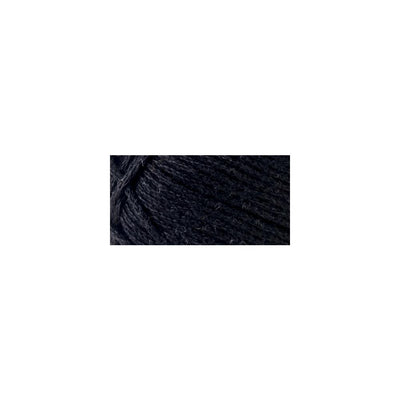 Durable Lion Brand 24/7 Cotton yarn in a worsted weight, ideal for structured projects like market bags, home decor, and garments in Black colour