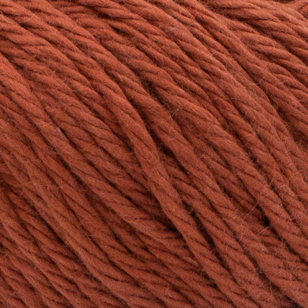 Soft cotton for baby blankets, Lion Brand yarn Singapore, machine washable cotton yarn in spice brown colour.