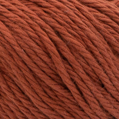 Soft cotton for baby blankets, Lion Brand yarn Singapore, machine washable cotton yarn in spice brown colour.