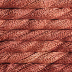 A 50g skein of Malabrigo Silpaca yarn, showcasing its signature hand-dyed variegation and the luminous sheen of the silk-alpaca blend in orange glazed carrot colour. 

Hand-Dyed Lace Weight Yarn, Luxury Silk Knitting Fiber, Malabrigo Singapore.