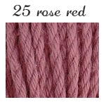 Pierrot Ami Cotton Bulky yarn in Rose Red Color; a premium Japanese 100% cotton yarn with a thick, rope-like twist for chunky crochet and knitting