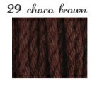 Pierrot Ami Cotton Bulky yarn; a thick 100% cotton Japanese yarn in Choco Brown Color perfect for quick-knit baskets, macramé, and sturdy crochet bags."