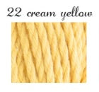 Pierrot Ami Cotton Bulky yarn in Cream Yellow Color] a premium Japanese 100% cotton yarn with a thick, rope-like twist for chunky crochet and knitting.