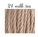 Pierrot Ami Cotton Bulky yarn in Milk Tea Colour ; a premium Japanese 100% cotton yarn with a thick, rope-like twist for chunky crochet and knitting.