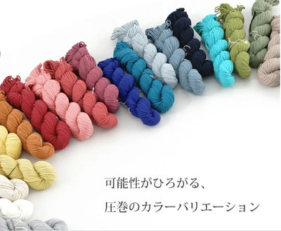 Rainbow colours 100% Cotton Pierrot Ami Cotton Bulky Yarn showing the smooth matte texture and excellent stitch definition; ideal for oversized amigurumi, baskets, and coasters