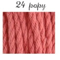 Pierrot Ami Cotton Bulky yarn in Poppy Color; a premium Japanese 100% cotton yarn with a thick, rope-like twist for chunky crochet and knitting