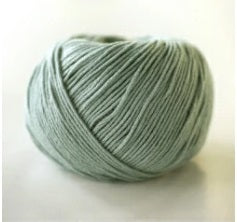 100% Cotton Pierrot Orgabits One yarn in a 40g skein, ideal for sensitive skin and eco-conscious knitting or crochet projects. in Ice Green Colour
