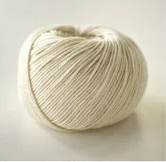 100% Cotton Pierrot Orgabits One yarn in a 40g skein, ideal for sensitive skin and eco-conscious knitting or crochet projects in Natural Colour