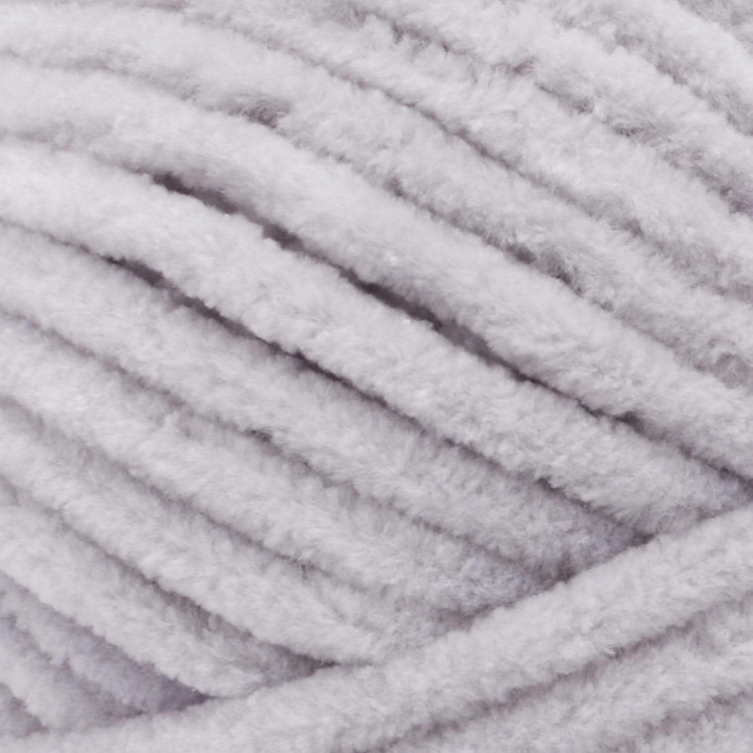Soft Premier Parfait Chunky yarn in a large skein, showing the thick, velvety chenille texture in Fog grey colour