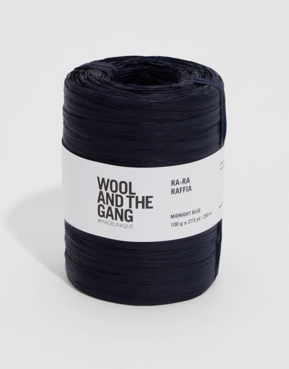 Wool And the Gang Ra-Ra Raffia Yarn midnight blue Colour