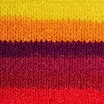 A 5oz (141g) skein of Red Heart Super Saver yarn; a machine-washable and dryable yarn perfect for long-lasting home decor and charity knitting