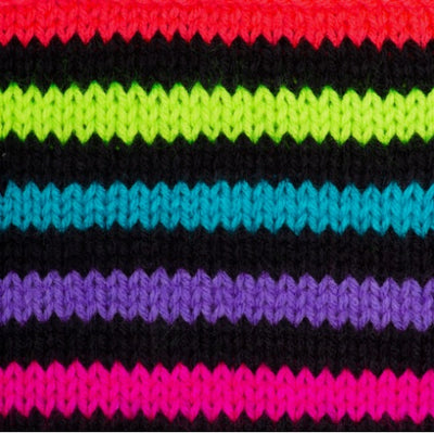 Red Heart Super Saver worsted weight yarn in  neon stripe Color; the classic 100% acrylic size 4 yarn for durable blankets and crochet projects