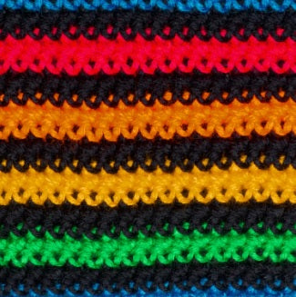 Red Heart Super Saver worsted weight yarn in primary stripe Color the classic 100% acrylic size 4 yarn for durable blankets and crochet project