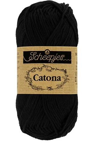 A ball of Scheepjes Catona 50g mercerized cotton; a machine-washable and breathable natural fiber yarn for baby clothes, blankets, and summer accessories