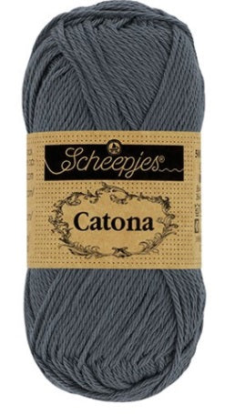 A ball of Scheepjes Catona 50g mercerized cotton; a machine-washable and breathable natural fiber yarn for baby clothes, blankets, and summer accessories