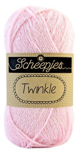 A ball of Scheepjes Twinkle sparkling yarn; the ideal choice for handmade Christmas ornaments, glittery coasters, and elegant evening shawls