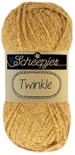 A ball of Scheepjes Twinkle sparkling yarn; the ideal choice for handmade Christmas ornaments, glittery coasters, and elegant evening shawls