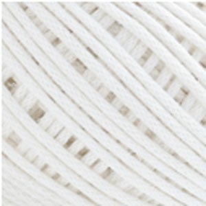 Close-up of Daruma Lili fiber, highlighting the smooth cotton exterior and the firm jute core that provides durability for bag-making in white colour