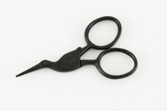 A pair of miniature 'Storklette' embroidery scissors, featuring the classic bird-shaped design in a compact 40x70mm size. Shown in various vibrant and metallic finishes, these stainless steel scissors highlight their sharp precision tips and portable scale, perfect for travel sewing kits