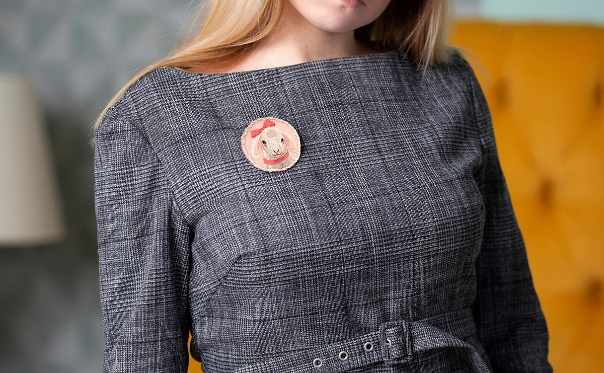 Panna- Lamb Brooch Embroidery Kit